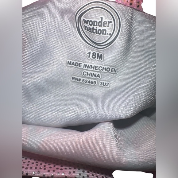 Wonder nation Mermaid Skirt Swimsuit Set 3 Piece baby Size 18m - Picture 3 of 5